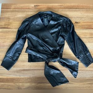 LaMarque NEW leather wrap top